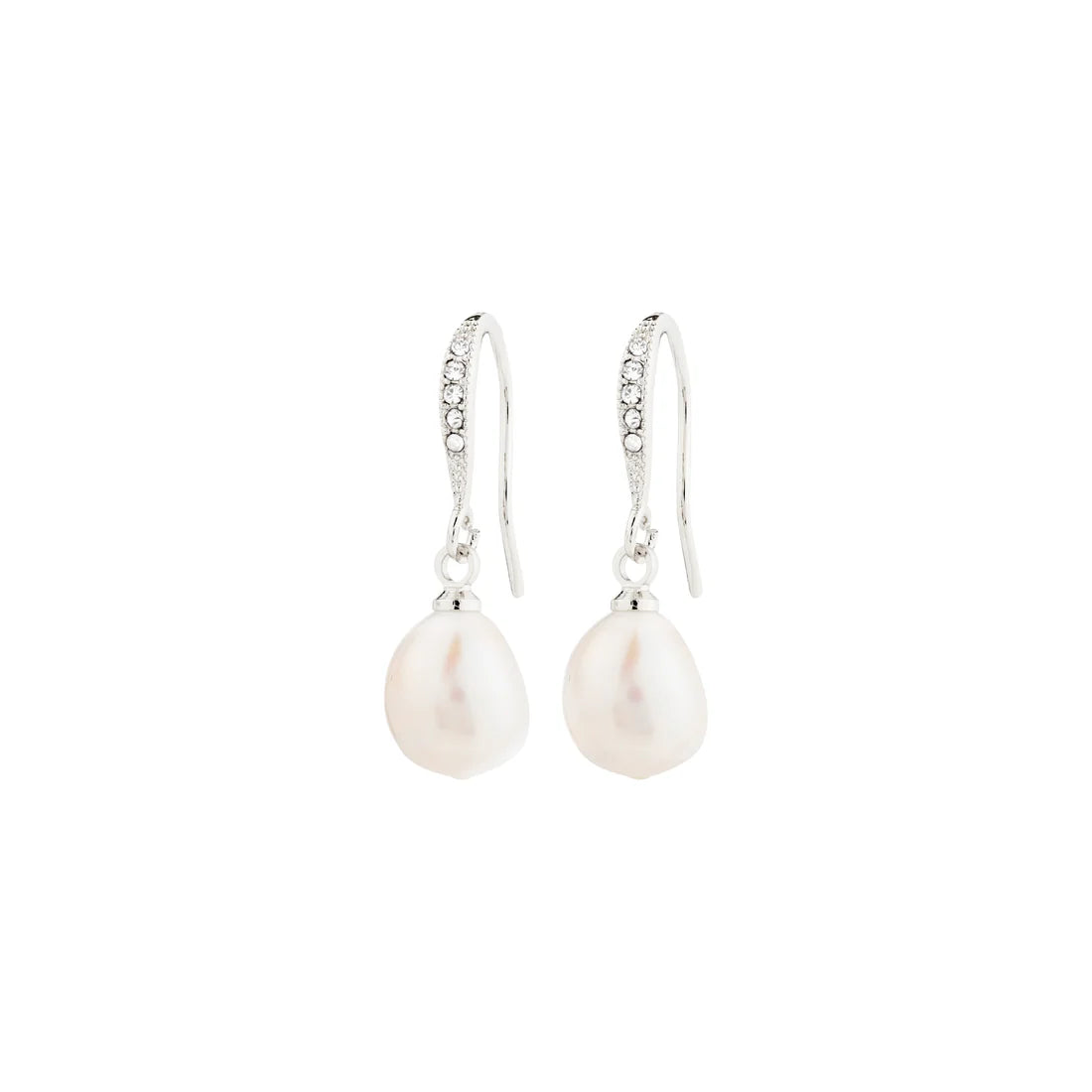 Jasmin Silver Plated Pearl Earrings