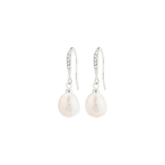 Jasmin Silver Plated Pearl Earrings