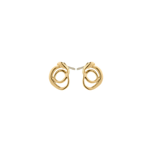 Diego Gold Plated Swirl Stud Earrings