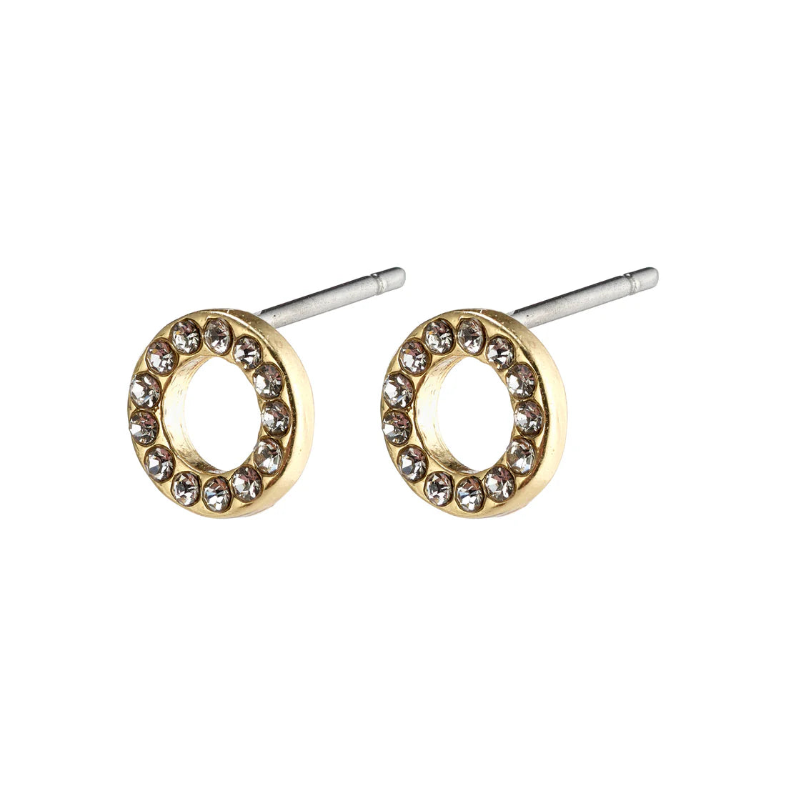 Tessa Gold Plated Crystal Halo Earrings