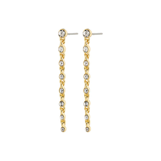 Imogen Gold Plated Crystal Pendant Earrings