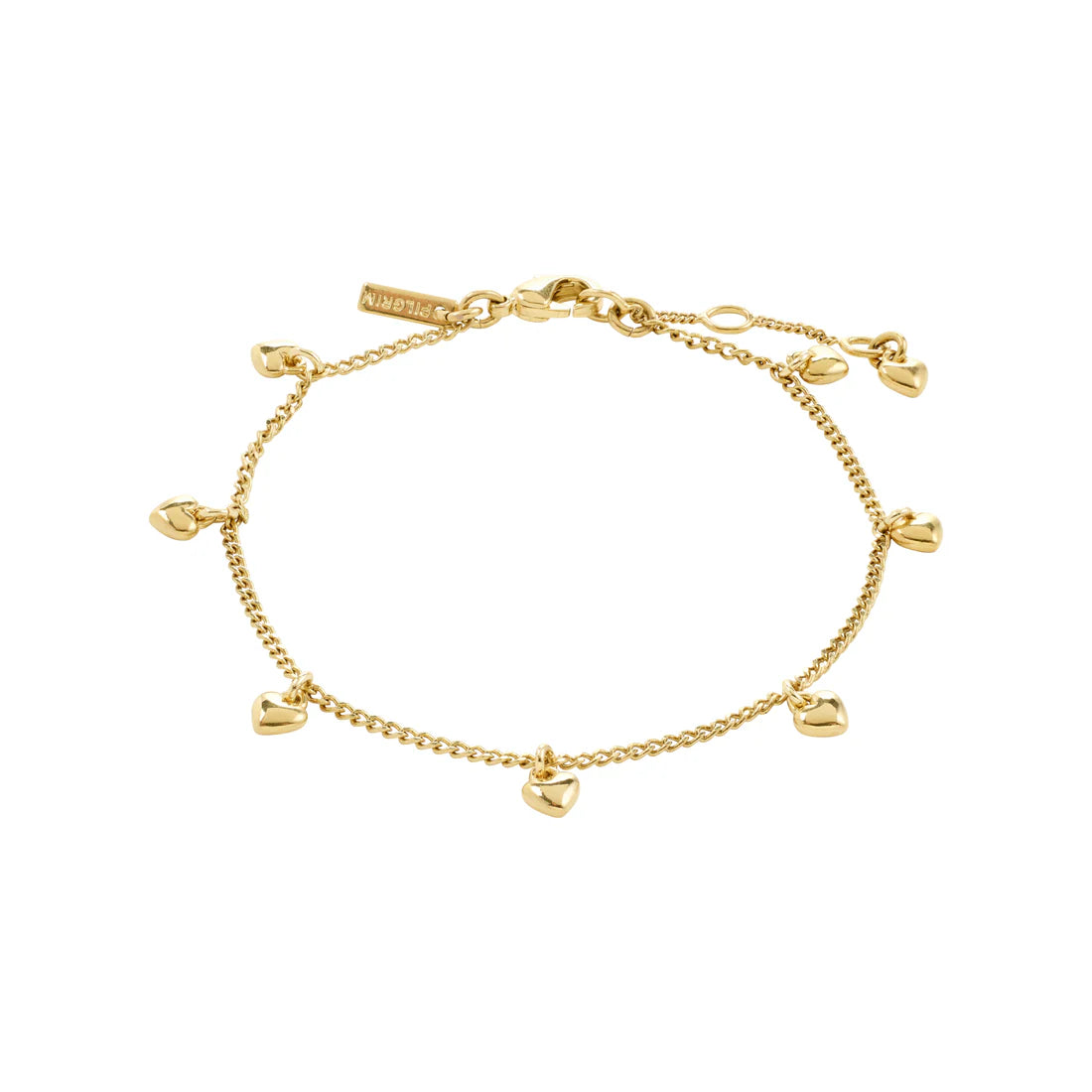 Alaia Gold Plated Heart Charm Bracelet