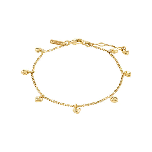 Alaia Gold Plated Heart Charm Bracelet