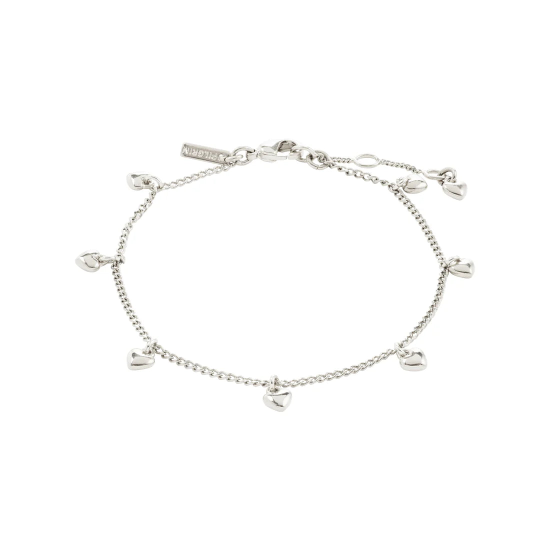 Alaia Silver Plated Heart Charm Bracelet