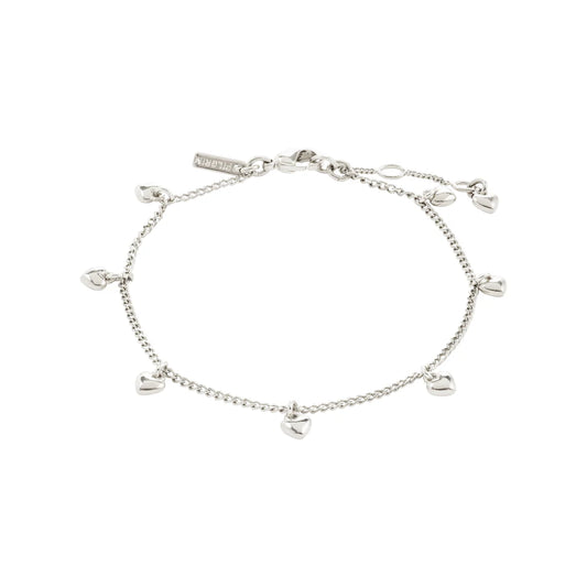 Alaia Silver Plated Heart Charm Bracelet