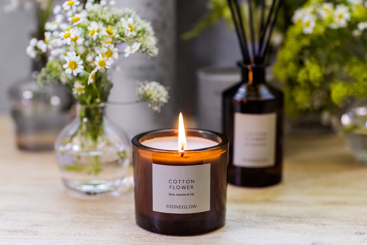 Walled Garden Cotton Flower Boxed Candle (90 x 80mm)