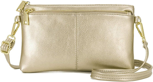 Gold Metallic Crossbody Bag