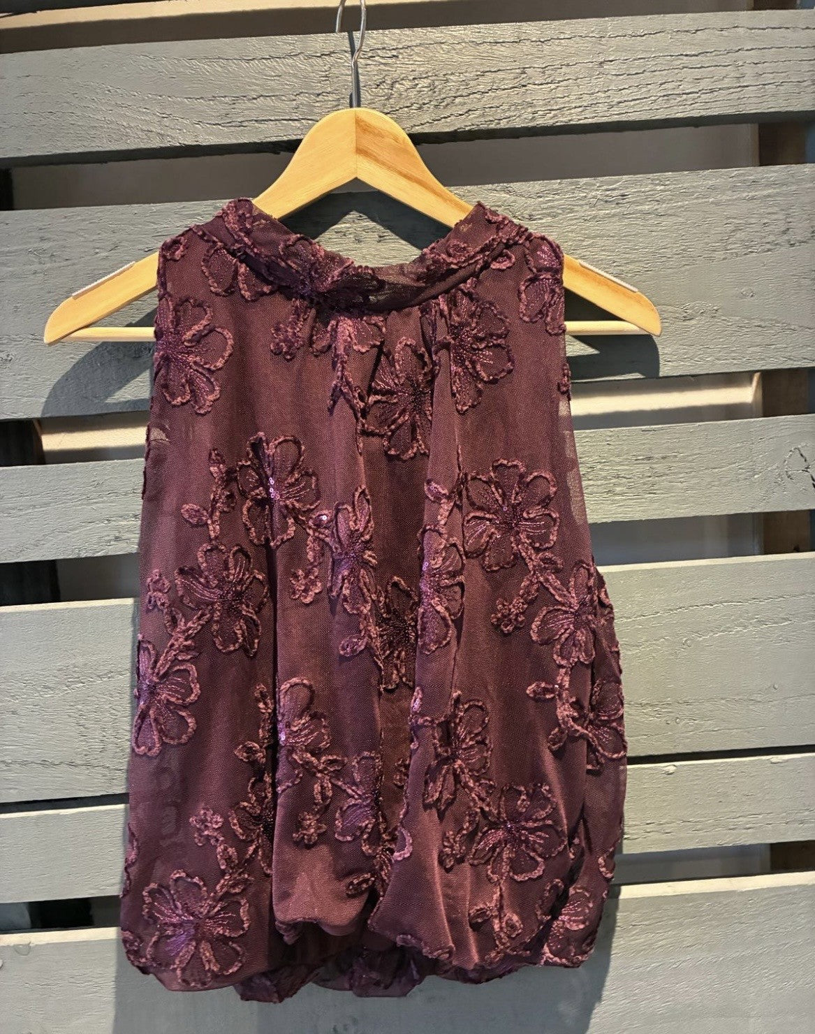 Plum Sequin Halterneck Top