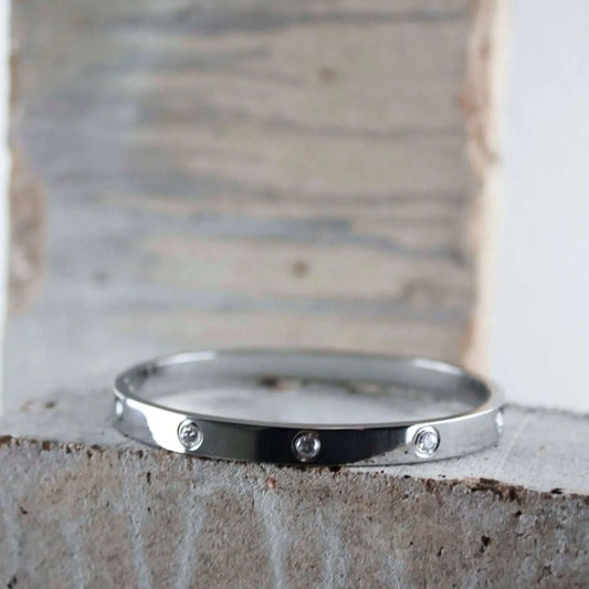 Dnsk Joy Waterproof CZ Crystal Bangle