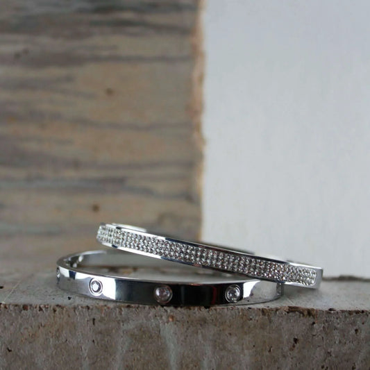 Dnsk Joy Waterproof CZ Crystal Bangle