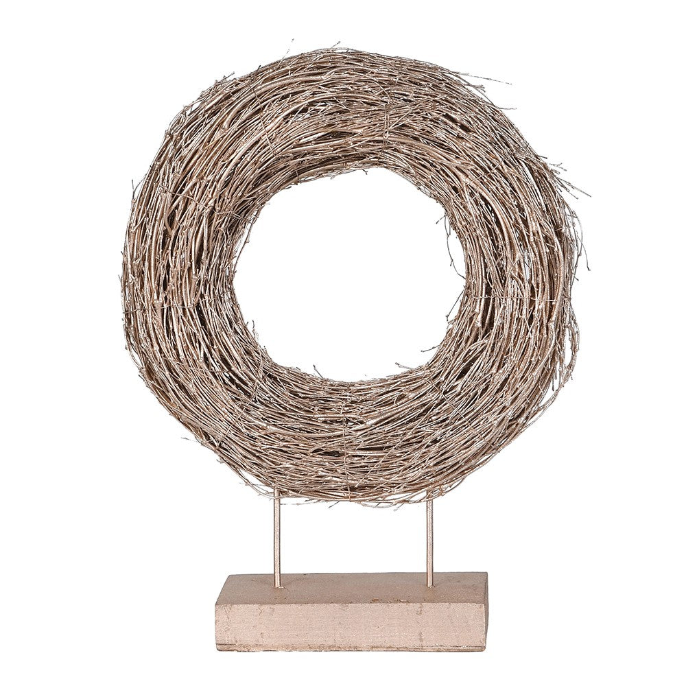 Champagne Wreath on Stand