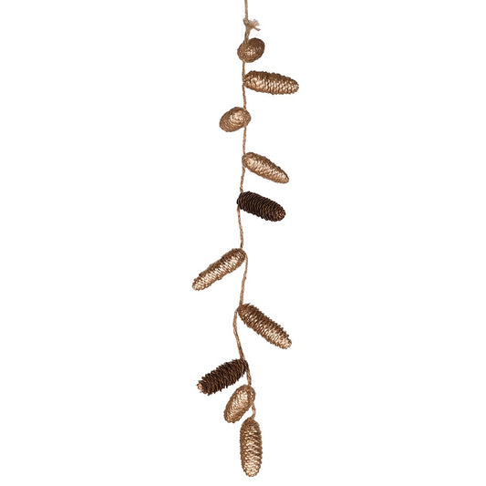 Golden Pinecone Garland