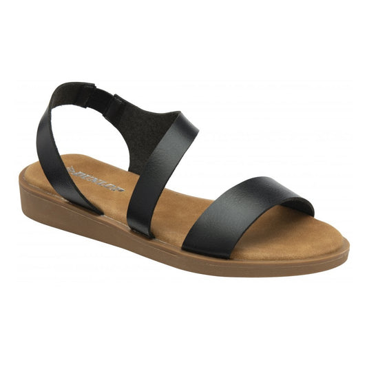 Black Willis Open-Toe Slip-On Sandals | Dunlop