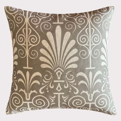 Biggie Best Metallurgy Taupe/Cream Linen Cushion