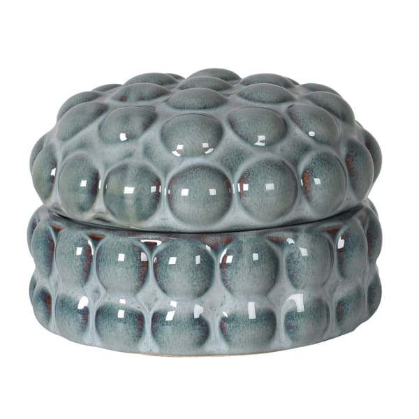 Blue Bobble Ceramic Trinket Box