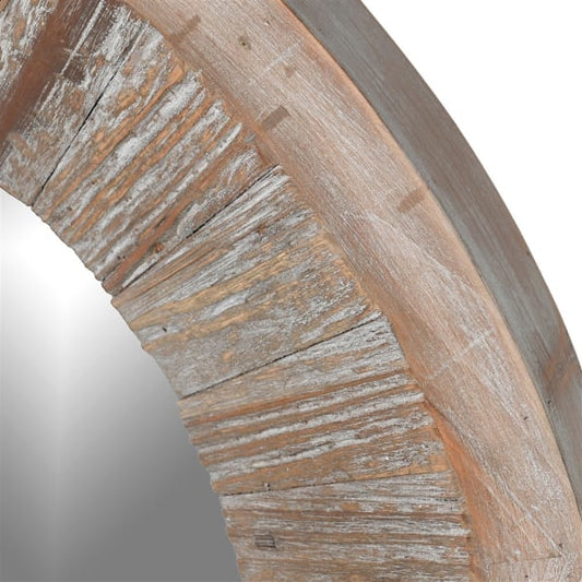 Medium Round Wooden Mirror