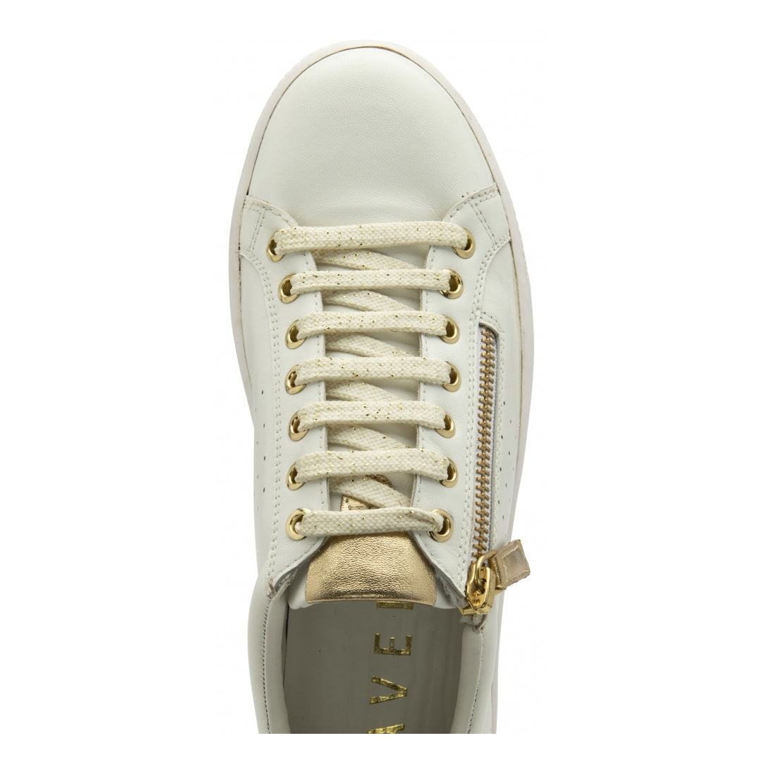 White Leather Calton Trainers | Ravel