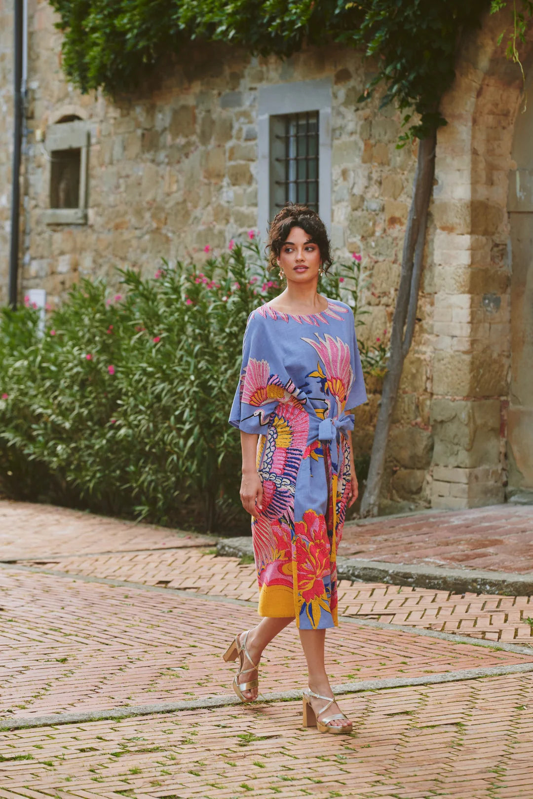 Crane Periwinkle Obi Dress