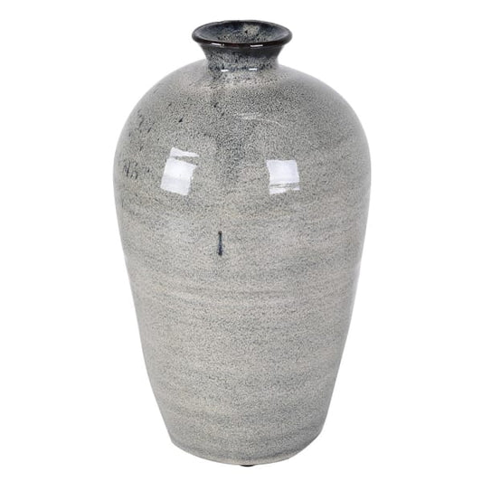 Lefkas Blue/Grey Glaze Vase