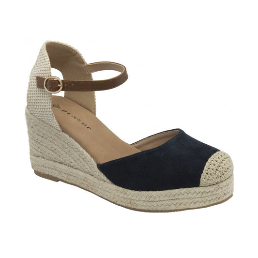 Navy Paloma Wedge Espadrille Sandals | Dunlop