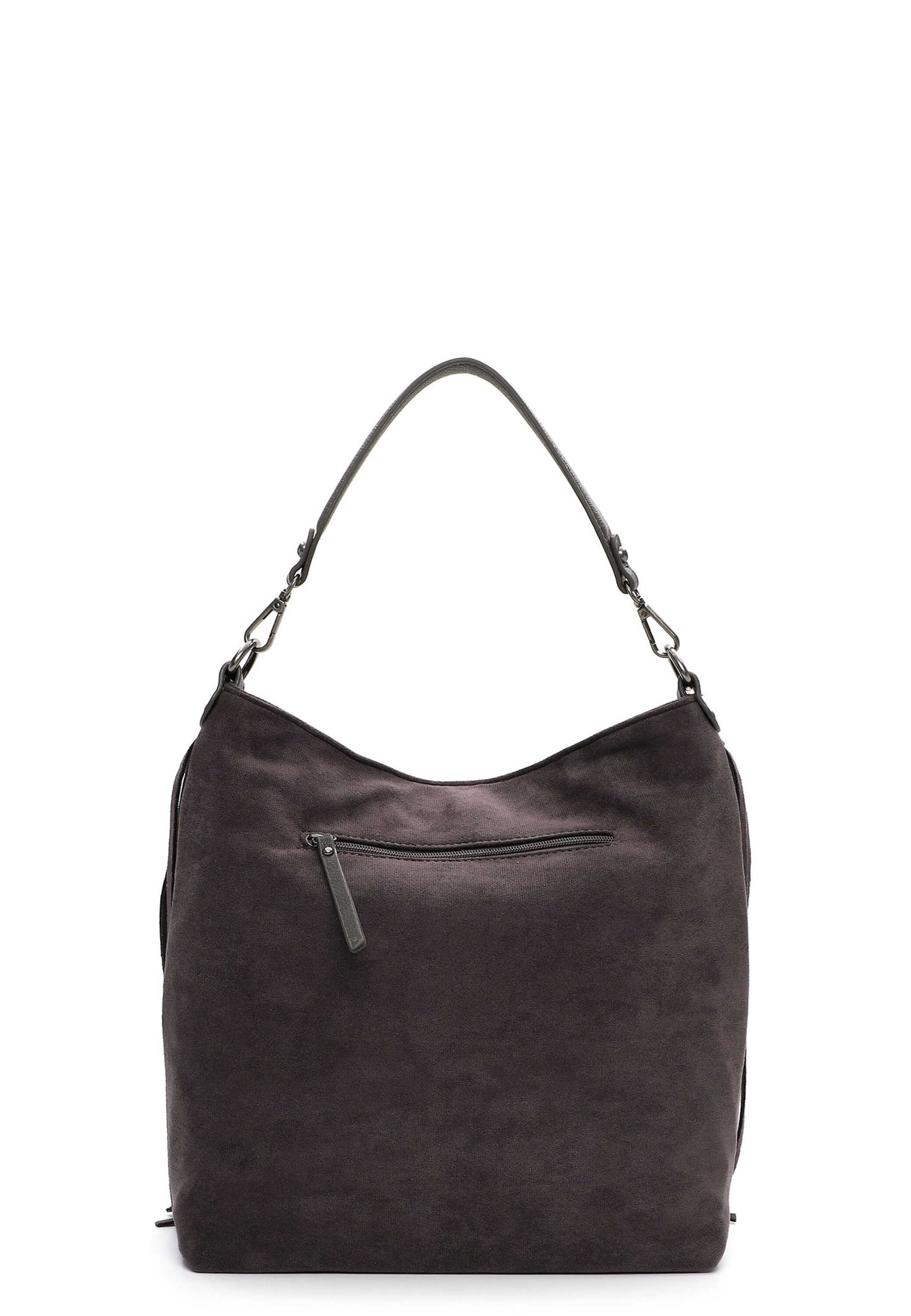 Hedda Grey Faux Suede Tassel Bag
