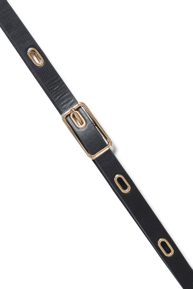 Sorine Black Faux Leather Belt