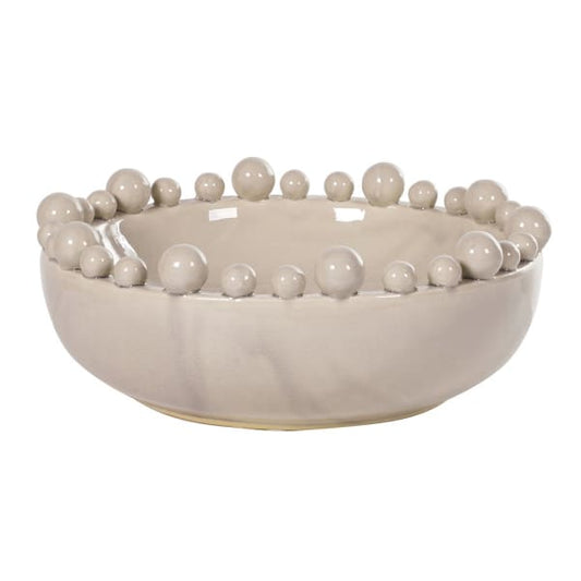 Decorative Cream Bobble Edged Bowl