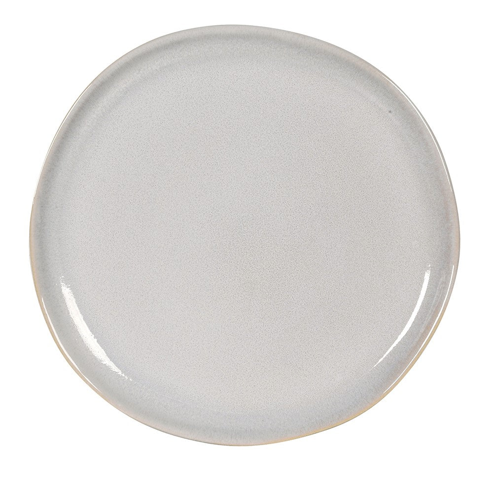 Set Of 4 Cream Organic Shape Side Plates