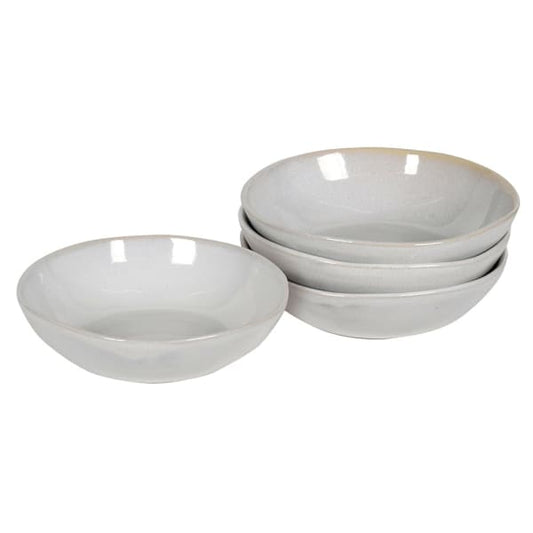 Set Of 4 Cream Organic Shape Bowls