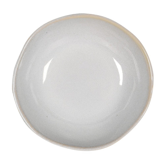 Set Of 4 Cream Organic Shape Bowls