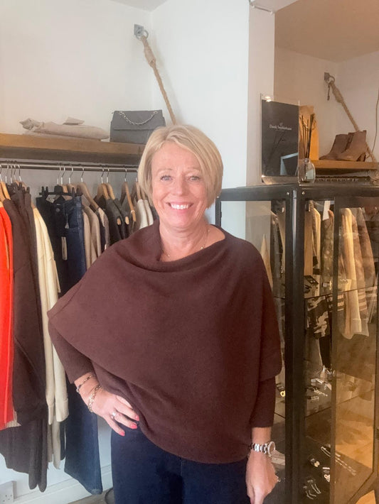 Chocolate Brown Asymmetric Jumper