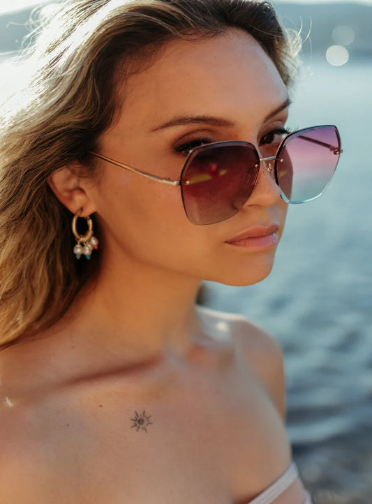 Tidal Bay Rose Gold Ombre Sunglasses