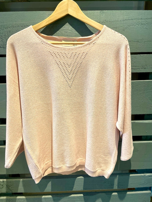 Sinja Textured Neck Batwing Jumper