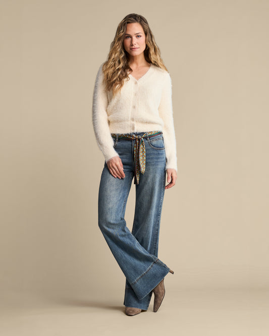 Cream Fluffy Cardigan
