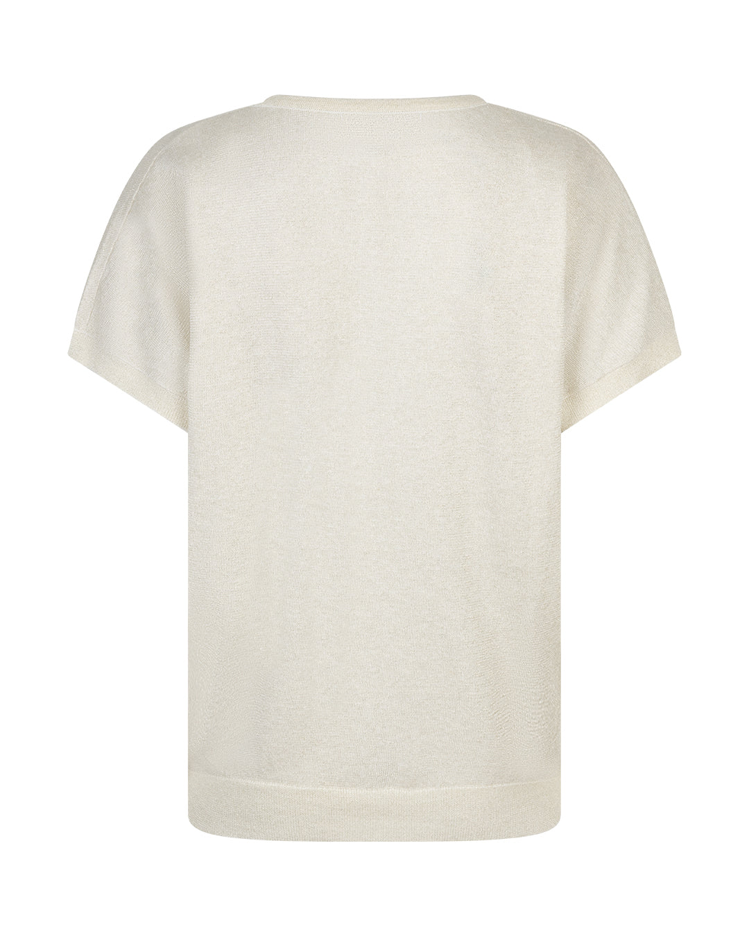 Red Button Jerry Sparkle Short Sleeved Knit Top