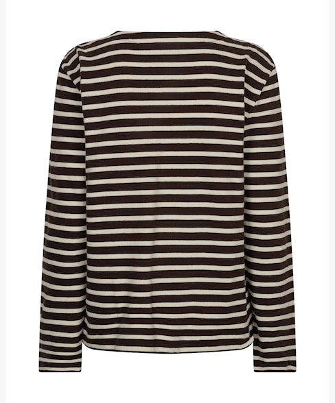 Chocolate & Cream Terry Stripe T-Shirt