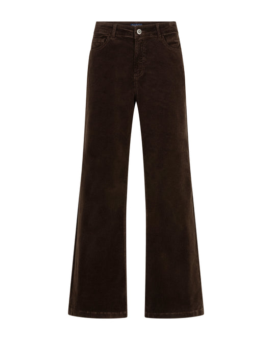 Brielle Fine Cord Brown Trousers