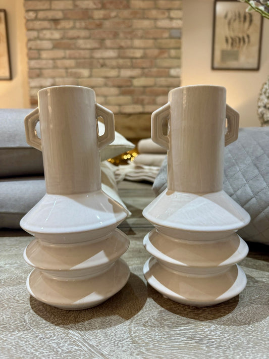 Small White Abstract Vase