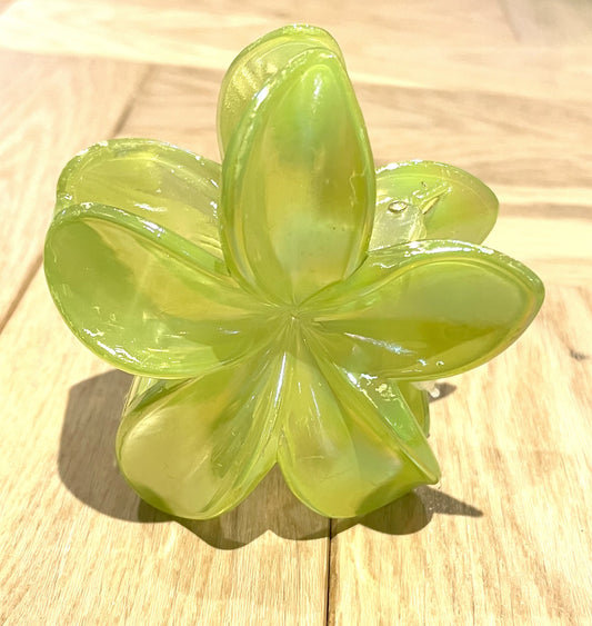 Green Floral Hair Clip