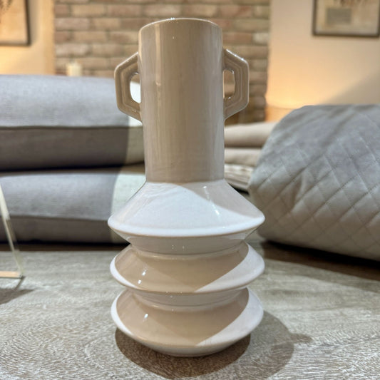 Small White Abstract Vase