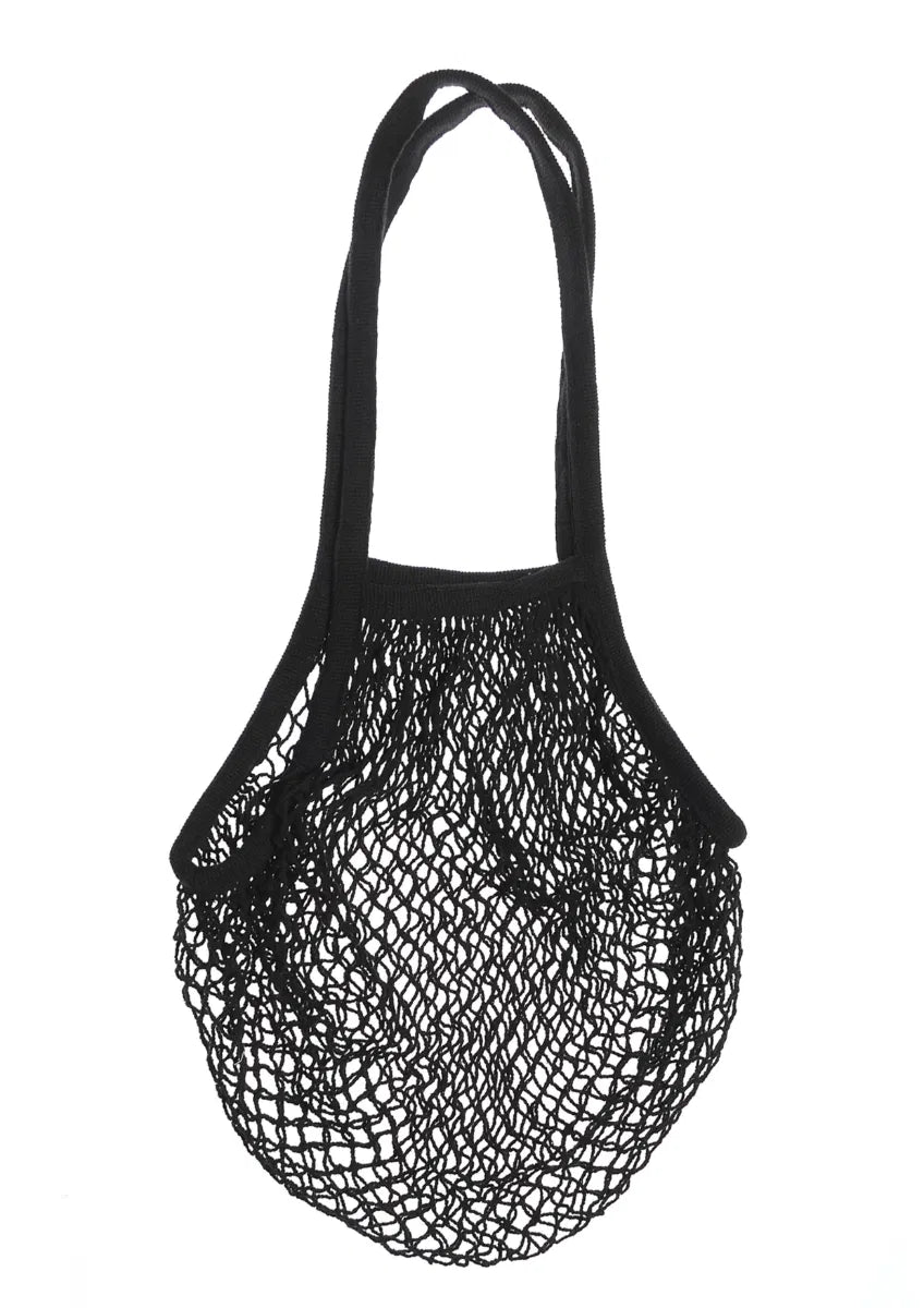 Classic String Macrame Bag in Charcoal
