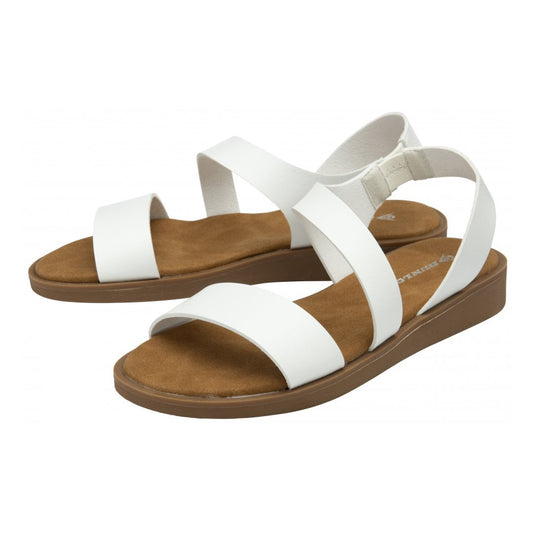 White Willis Open-Toe Slip-On Sandals | Dunlop