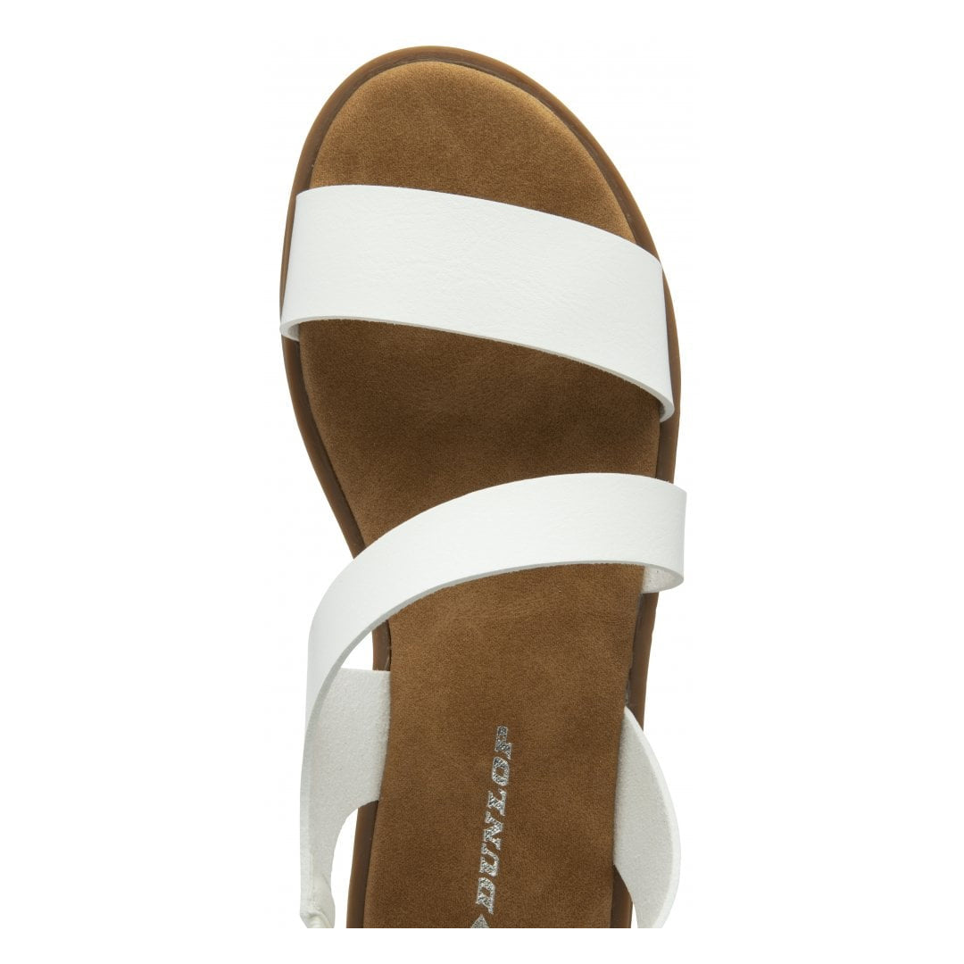 White Willis Open-Toe Slip-On Sandals | Dunlop