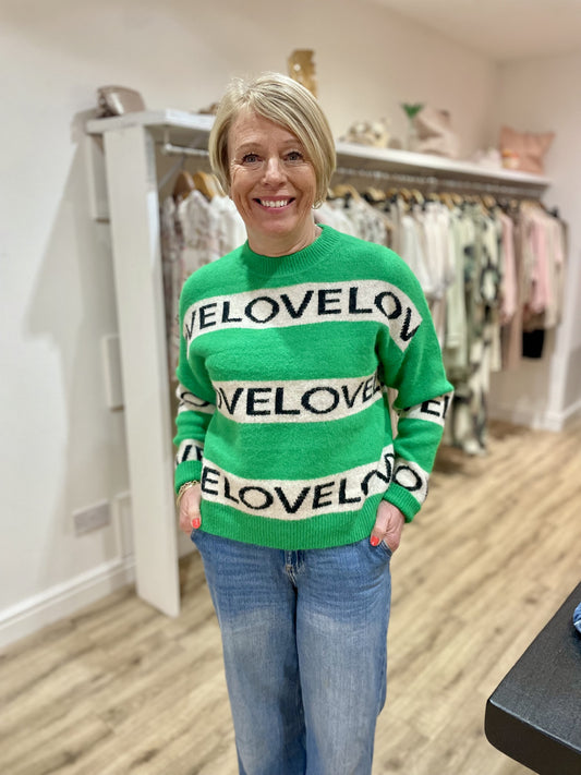 Green Byomea Love Jumper