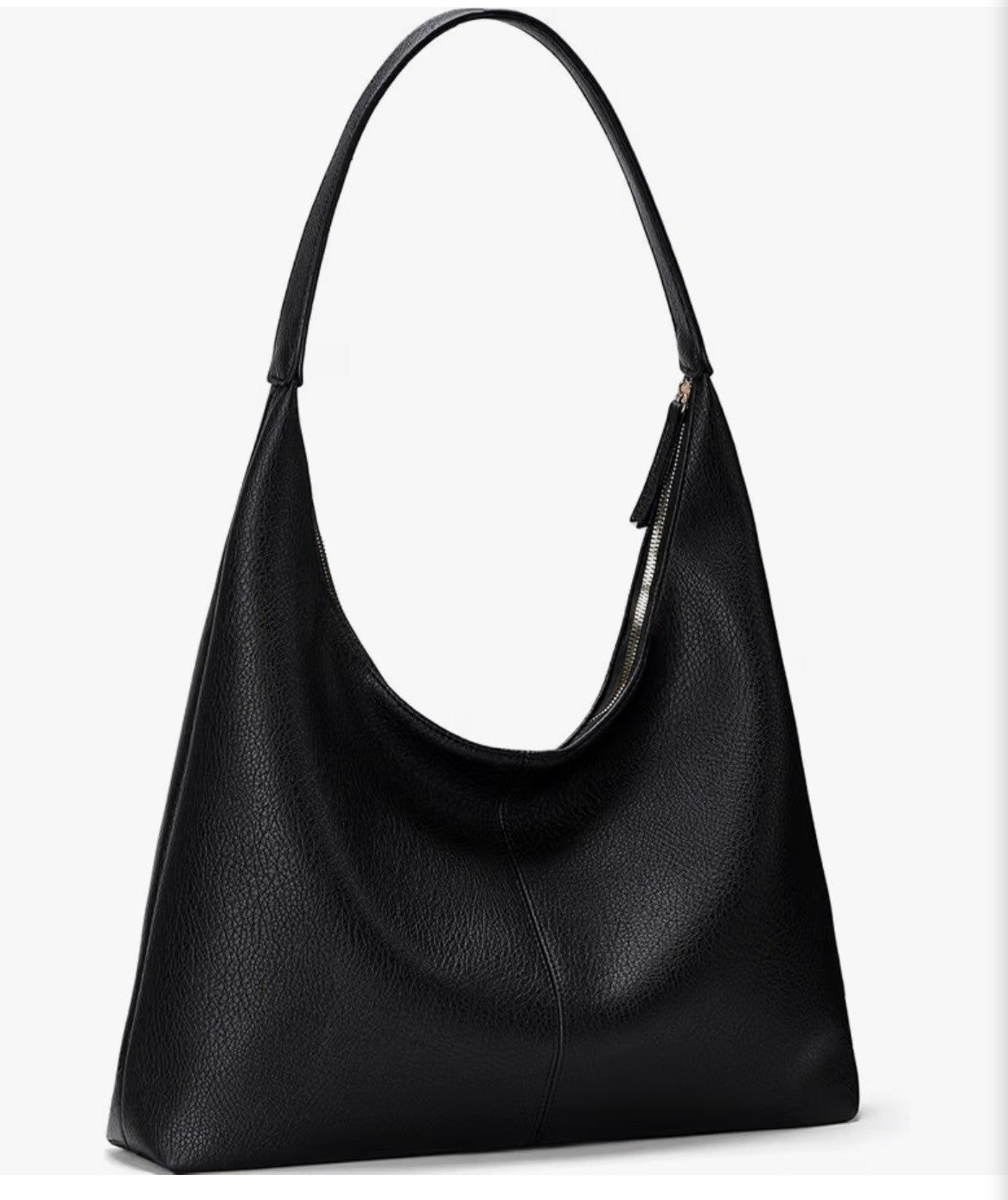 Large Black Vegan Leather Tote Bag
