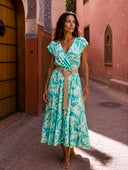 Mint Monochrome Midi Belted Dress