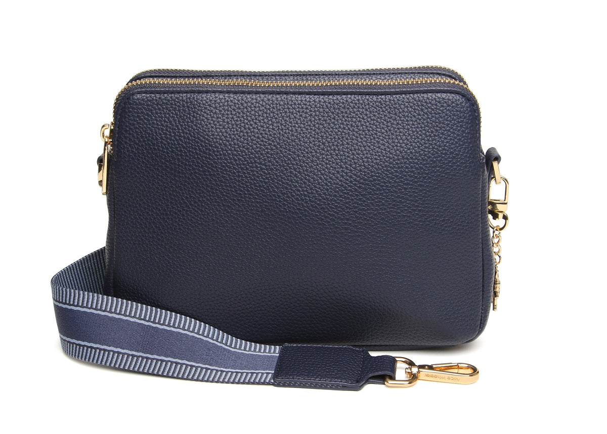 Navy Dual Double Zip Bag