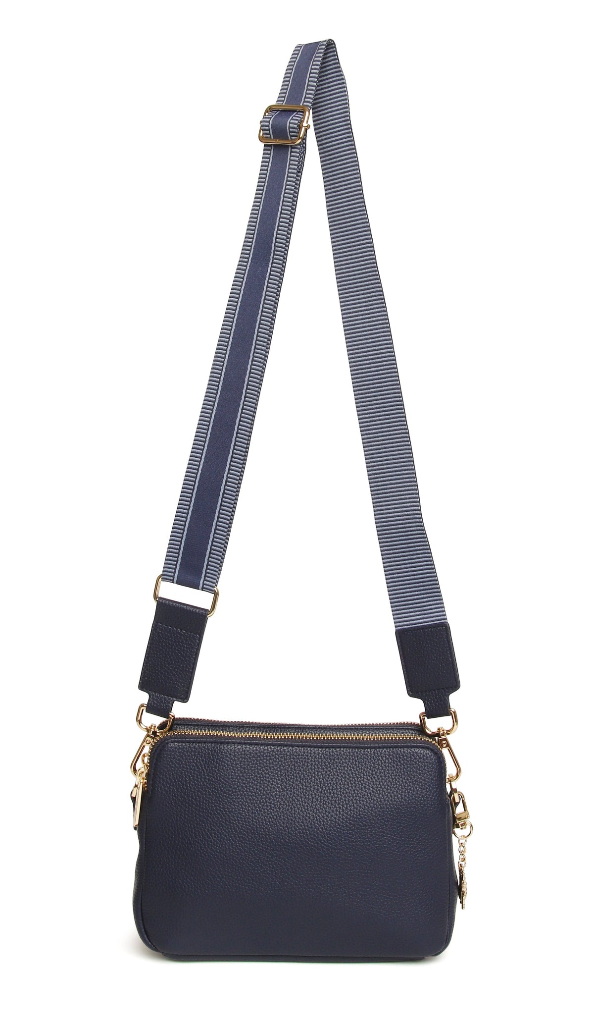 Navy Dual Double Zip Bag