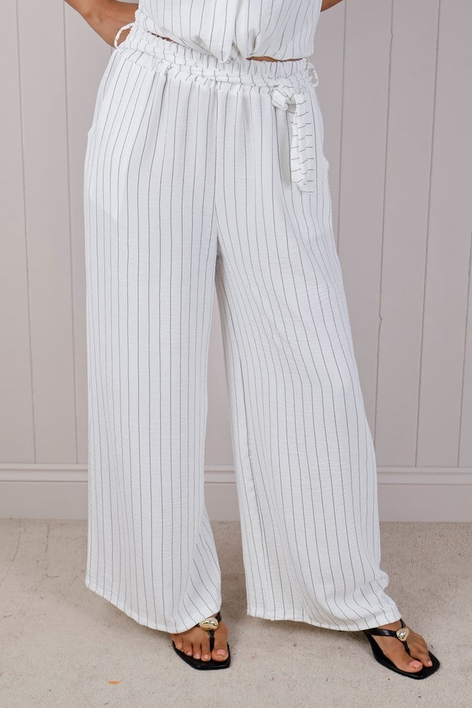 White Pinstripe Trouser