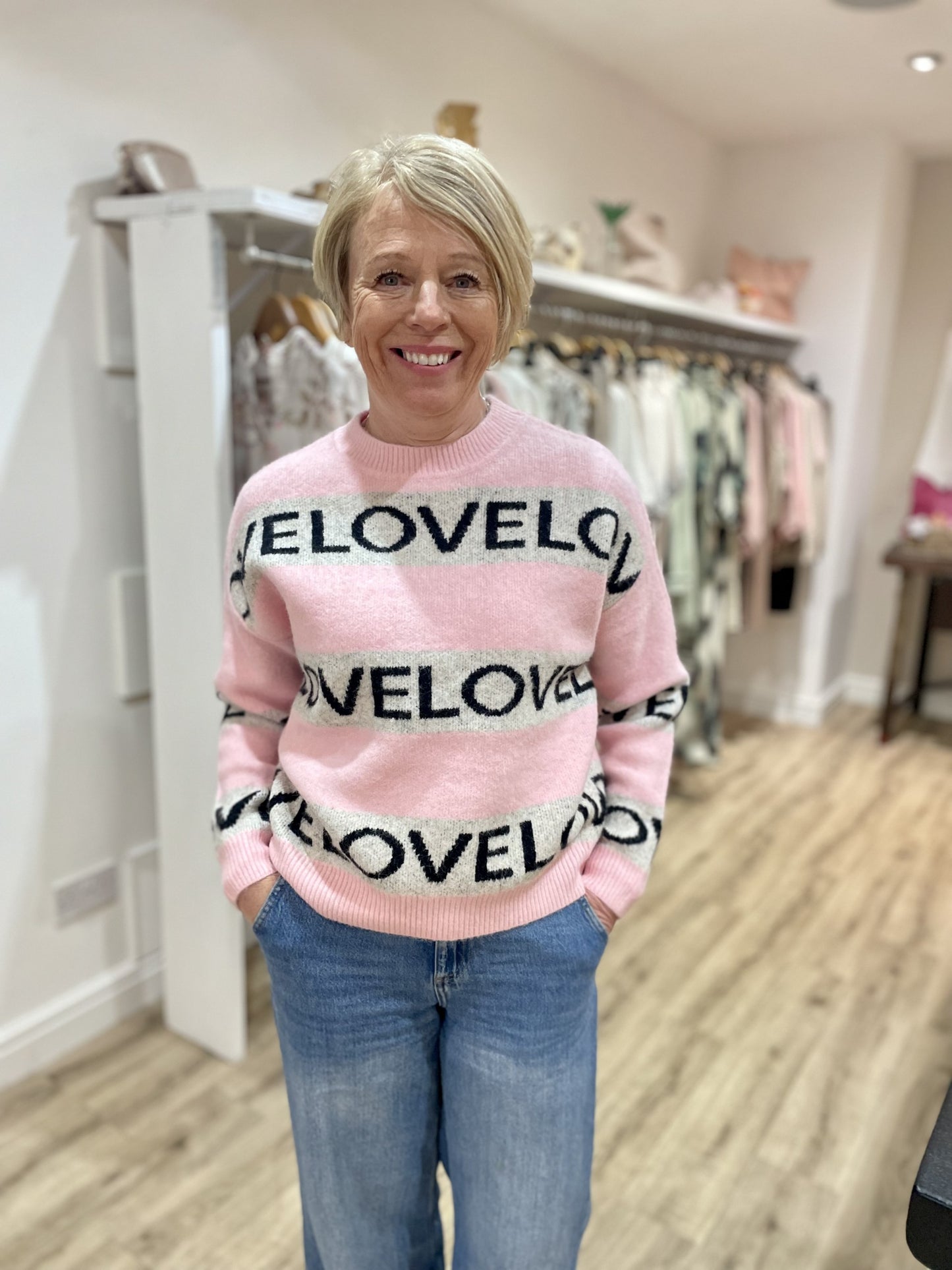 Pink Byomea Love Jumper